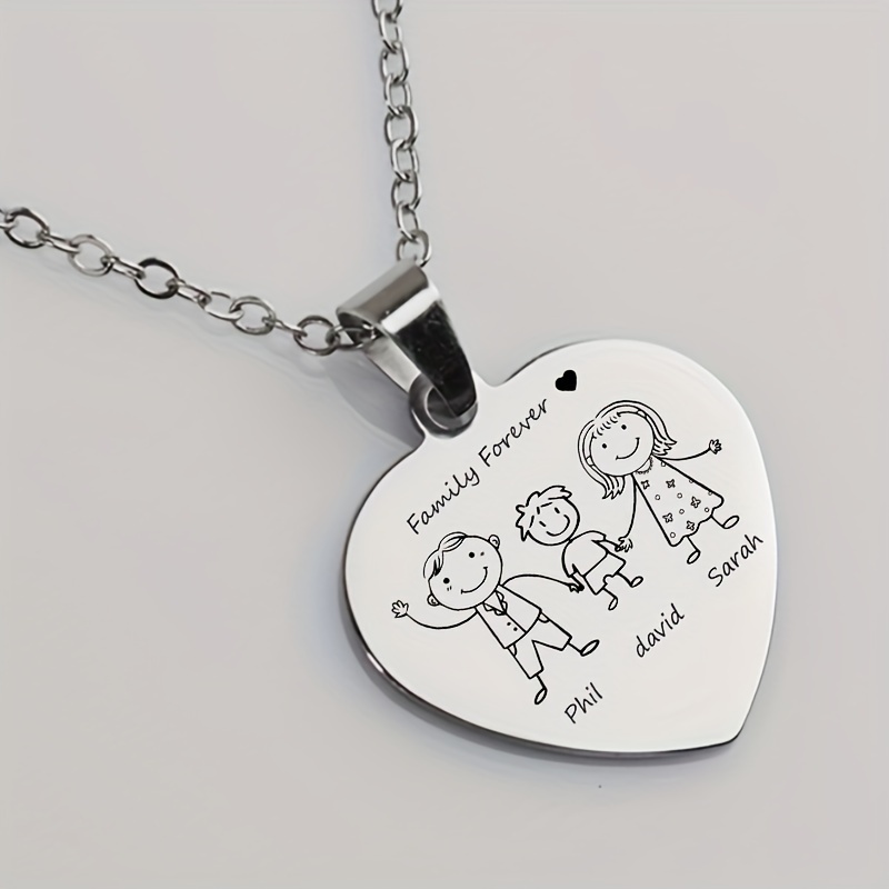 Custom Family Name Pendant Necklace — Personalized Gift